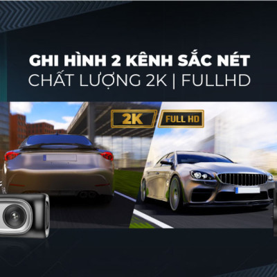 Camera hành trình VIETMAP TS-2K Lite - Ghi hình phía trước và sau - Hàng chính hãng