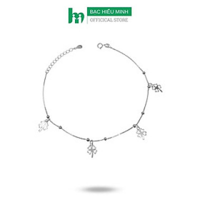 Lắc Chân Nữ Cỏ 4 Lá May Mắn Bạc Hiểu Minh LC188