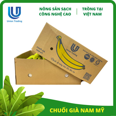 Chuối Tươi Union Trading - Thùng 13Kg - Thơm Dẻo, Giàu Dinh Dưỡng - Trồng Công Nghệ Cao Tại Việt Nam