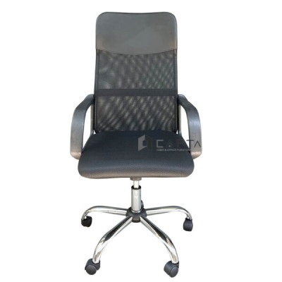 Ghế văn phòng lưng lưới cao nệm vải lưới đen CM4528-M Nội thất Capta