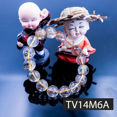 Vòng thạch anh tóc vàng by Anqlo Lusso 14mm-6A