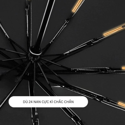 Dù Bấm Tự Động Che Nắng Mưa 12 Nan Kép Chống Thấm Nước Chống Tia UV Nhỏ Gọn Tiện Lợi
