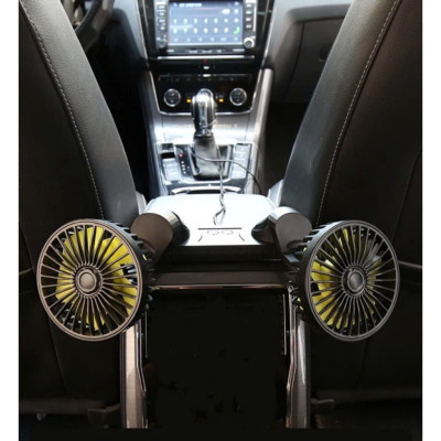 Quạt Đôi Mini Cao Cấp Xoay 360° – Cổng USB – ĐÈN TRANG TRÍ , ĐỒNG HỒ TREO TƯỜNG