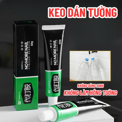 Keo Dán Đa Năng, Keo Siêu Dính, Dán chắc như đóng đinh NOMORE NAIL Tuýp 60g Keo Siêu Dính Công Nghệ Nhật Bản No More Nail Tuýp 60g Keo Siêu Dán Tường Dán Giày Gỗ Thuỷ Tinh Đa Năng Chống Thấm Nước