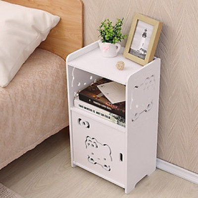 Tủ Gỗ Để Đầu Gường Kitty Đa Năng 25x17.5x47.5cm - Hàng chính hãng 