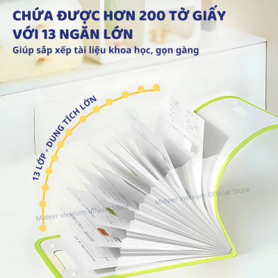 Túi đựng tài liệu dọc nhiều ngăn A4 cầm tay Mideer Accordion Folder
