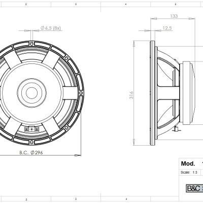 Loa Rời 3 tấc B&C SPEAKERS - ITALIA 12MH32 (1 cái) – Hàng Chính Hãng