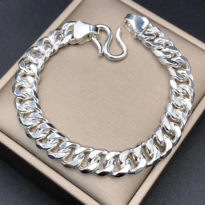 Lắc Tay Nam Kiểu Móc Xích Đơn Giản BẠC HIỂU MINH LTN012