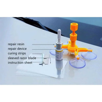 Keo Dán Kính xóa vết Nứt kính Chắn Gió Xe Hơi đủ phụ kiện