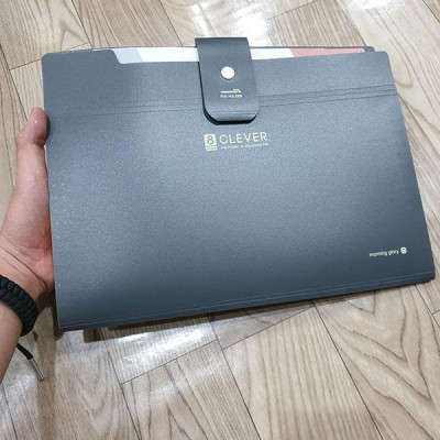 Bìa Đựng Hồ Sơ 8 Ngăn Simple - Morning Glory 79280 - Màu Xám