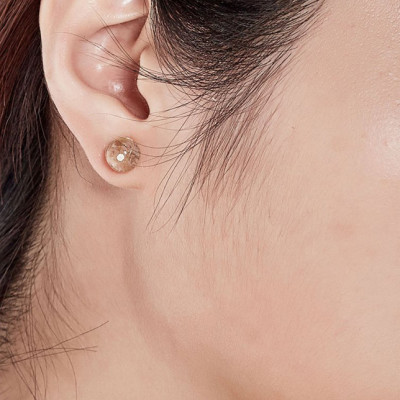 Bộ Bông Tai Và Mặt Dây Chuyền Thạch Anh Tóc Vàng Ngọc Quý Gemstones BT6