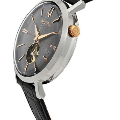 Đồng Hồ Nam Bulova Dây Da 98A187 - Mặt Xám