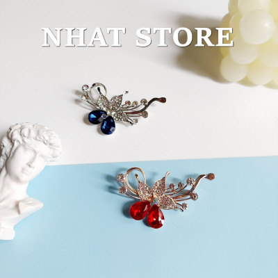 Ghim cài áo nữ Hàn Quốc, trâm cài áo hình nơ sang trọng