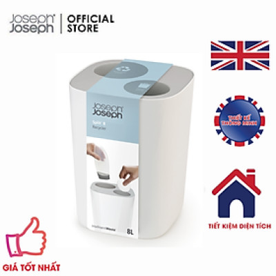 Hộp đựng rác Joseph Joseph xám JJ705140, ngăn chia rác cho phép bạn phân loại chất thải phòng tắm có thể tái chế và không thể tái chế