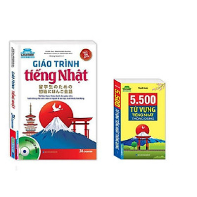 Sách - Giáo Trình Tiếng Nhật + 5500 Từ Vựng Tiếng Nhật Thông Dụng - Combo 2 Cuốn Bìa Mềm - Minh Thắng