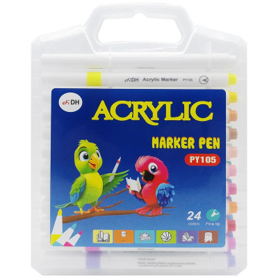 Hộp 24 Bút Lông Màu Acrylic Marker Pen - DH PY105