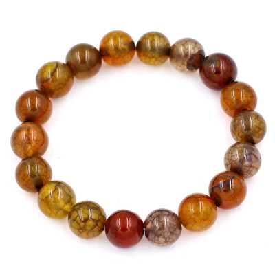 [Mệnh Kim, Thổ] Vòng Chuỗi Đeo Tay Đá Vân Rồng Xanh Nâu 10 Ly 18 Hạt