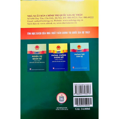 Sách - Luật Quốc Phòng (Hiện Hành) (Sửa Đổi Năm 2023) - NXB Chính Trị Quốc Gia