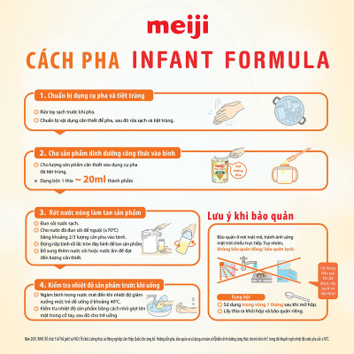 Sản phẩm dinh dưỡng công thức Meiji Infant Formula 800g (Dành cho trẻ từ 0-1 tuổi)