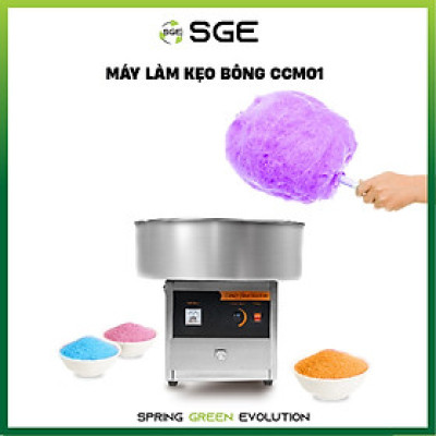 Máy Làm Kẹo Bông CCM01 Làm Kẹo Bông Mềm Sản Xuất Nhanh Năng Lực Sản Xuất Cao Dùng Nguyên Liệu Ít Và Sử Dụng Bền Lâu SGE