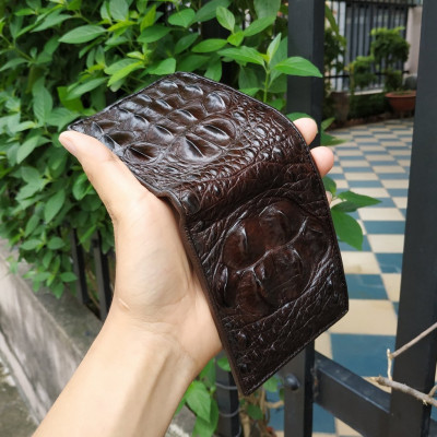 Bóp Nam Da Cá Sấu Thật 2 Mặt. GÙ CÁ SẤU NGUYÊN CON LỚN SIÊU ĐẸP