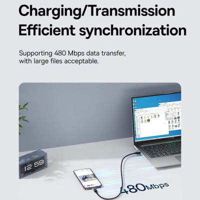 Cáp sạc nhanh và truyền dữ liệu Usb to iP 2.4A Baseus Gem Charging Cable - Hàng chính hãng