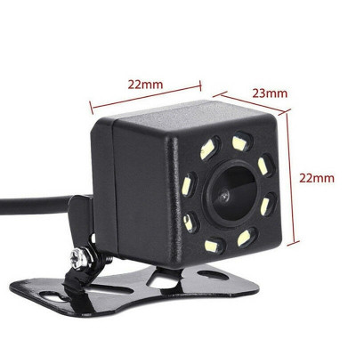 Camera Lùi Dành Cho Ô Tô Chống Nước 8 LED Vuông - Hàng Nhập Khẩu