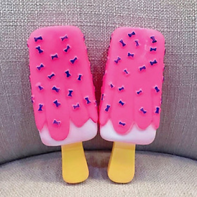 Đồ Chơi Gặm Cho Chó Bằng Cao Su Hình Que Kem Có Kèn