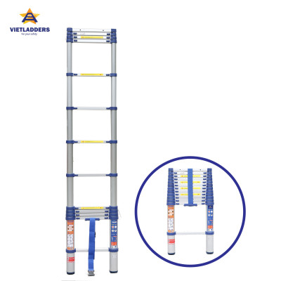 Thang Nhôm Rút đơn Nikawa NK-38 - 13 Bậc - 3.8 Mét - Màu Xanh