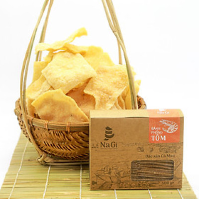 Đặc Sản Cà Mau - Bánh Phồng Tôm - Đặc biệt 50% tôm, Đặc sản Cà Mau, thương hiệu NaGi - Hộp 250g