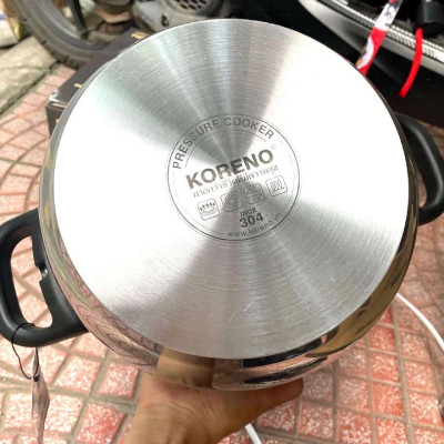 Nồi áp suất inox 304 KORENO thiết kế an toàn dung tích 5L,7L nấu bếp từ,bếp hồng ngoại, bếp ga hàng chính hãng.