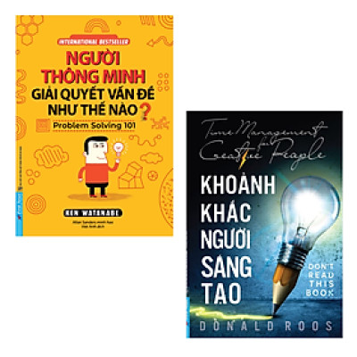 Combo 2 Cuốn Sách Tư Duy Sáng Tạo Để Thành Công: Người Thông Minh Giải Quyết Vấn Đề Như Thế Nào?+ Khoảnh Khắc Người Sáng Tạo