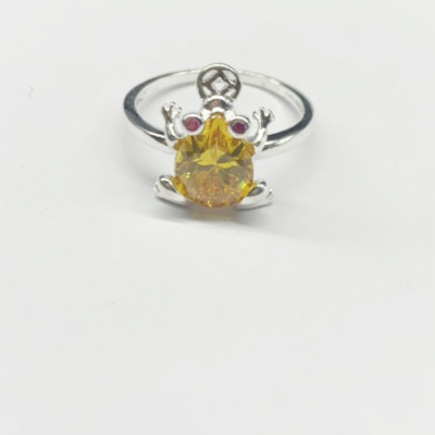 Nhẫn bạc nữ trang sức bạc Ý S925 Bạc Xinh Huệ Ngân - Cóc Thần Tài RR1250