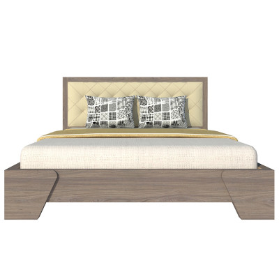 Giường ngủ cao cấp Tundo màu xám 160cm x 200cm