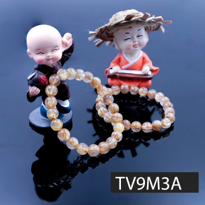 Vòng thạch anh tóc vàng by Anqlo Lusso 9mm-3A