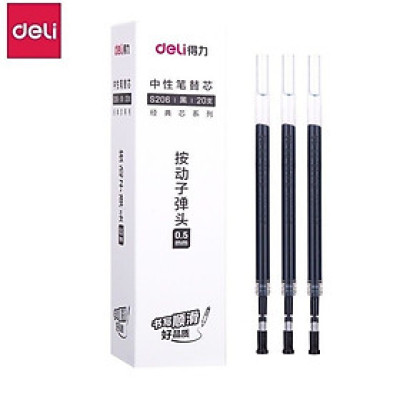 Hộp 12 cây bút gel nước Deli G118 ngòi 0.5mm / Bút EG118 xinh xắn nhiều màu nhanh khô viết đều trơn