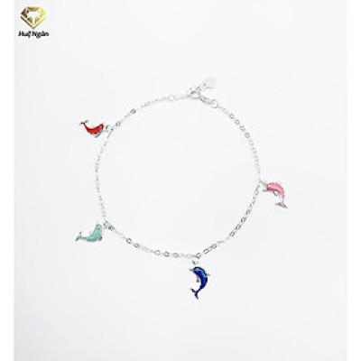 Lắc chân bạc Ý 925 Huệ Ngân- DOLPHIN JL023