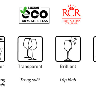 Ly Rượu Vang Thuỷ Tinh Pha Lê Ý RCR – Essential Flute 300ml