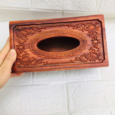 Hộp gỗ hương đựng giấy ăn