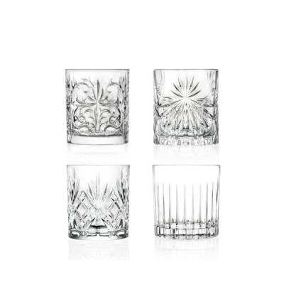 Bộ 4 Ly Thuỷ Tinh Pha Lê Ý RCR - Mixology Set DOF Tumbler