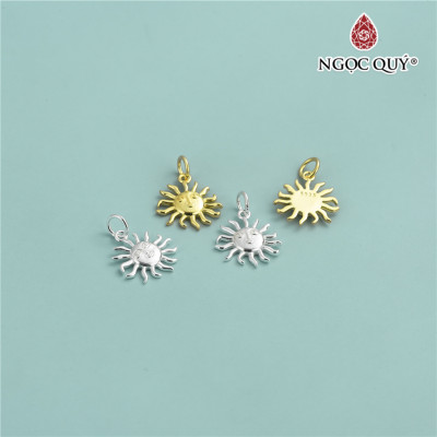 Charm bạc hình mặt trời treo - Ngọc Quý Gemstones