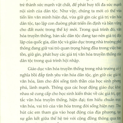 Mô Hình Giáo Dục Giá Trị Văn Hoá Truyền Thống Cho Học Sinh Trung Học Phổ Thông Thông Qua Hoạt Động Trải Nghiệm Làng Nghề (Nghiên Cứu Ở Vùng Châu Thổ Sông Hồng) 