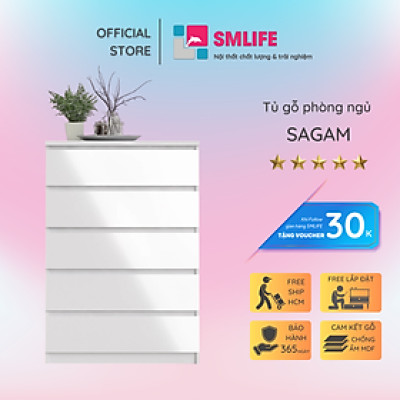 Tủ đựng quần áo phòng ngủ SMLIFE Sagam