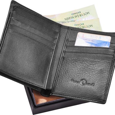 Ví Da Nam AT Leather 051 (11.5 x 9.5 cm) - Đen