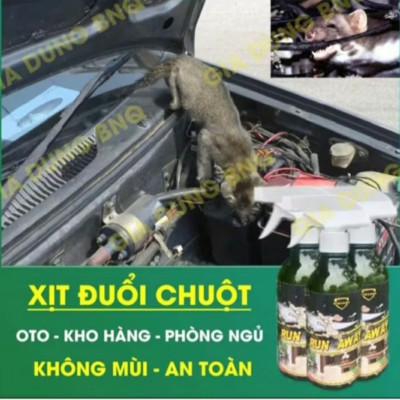 1 CHAI XỊT ĐUỔI CHUỘT BẰNG THẢO MỘC AN TOÀN CHẤT LƯỢNG CHO MỌI NHÀ 