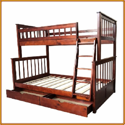 Giường 2 tầng màu nâu Tundo trên 1m dưới 1m2