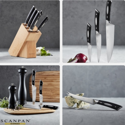 Dao thái thịt, dao thái rau củ quả đa năng Scanpan Classic 20cm 92502000, thép không gỉ cao cấp