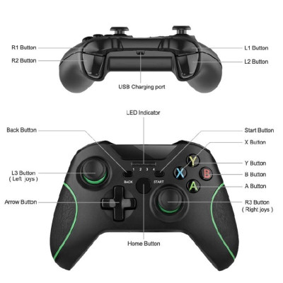 Gamepad tay game không dây S168 wireless USB 2.4G cho máy tính, laptop hàng nhập khẩu