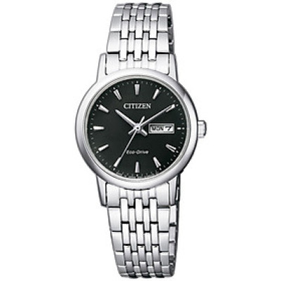 Đồng Hồ Nữ Citizen Dây Thép Không Gỉ EW3250-53E - Mặt Đen (Sapphire)