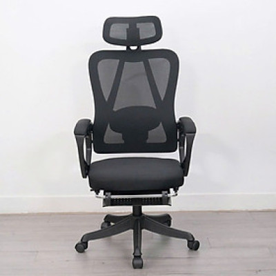 Ghế văn phòng lưng lưới gác chân màu đen CR4336-M Nội thất Capta